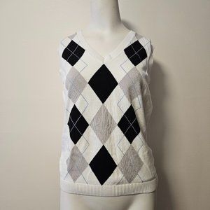 Izod Argyle Sweater Vest - Super Cute Y2K Aesthetic